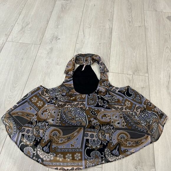 Free People Women's Boho Paisley Scoop Neck Tank size xs - Picture 1 of 7